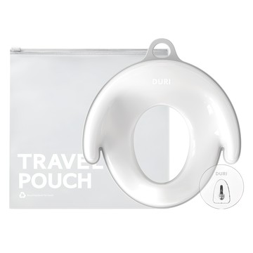 DURI 兒童馬桶輔助坐墊套裝 收納袋 黏貼式掛勾  淺灰色