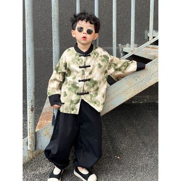 漢服秋款男童兒童古風秋裝唐裝男孩中國古裝男寶中小童國風演出服