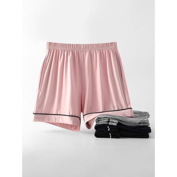 女士睡褲夏季薄款五分褲寬松大碼棉綢短褲冰絲居家褲莫代爾家居褲