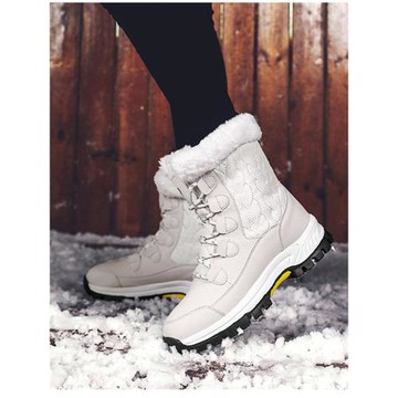 媽媽冬季戶外高幫東北時尚棉鞋加絨加厚保暖防水防滑中筒雪地靴女