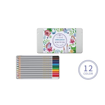 雄獅 塗頭色筆/色鉛筆-鐵盒(多款)24色