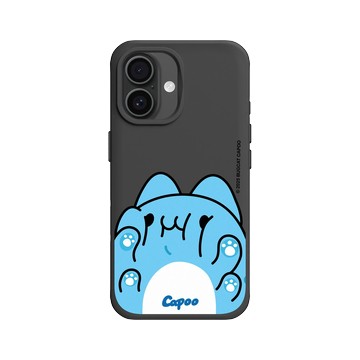 iPhone 16 SolidX 黑 - 貓貓蟲咖波 Bugcat Capoo - 咖波好擠