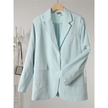 諾諾E站【町】2024春新品 肌理設計寬松顯瘦肩墊廓形西裝外套剪標