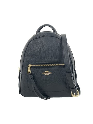 coach 黑色 Jes Backpack 荔枝紋皮革雙肩包