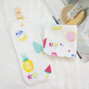 冰果室。雙面純棉手帕 / 附夾手帕  (可繡名字)