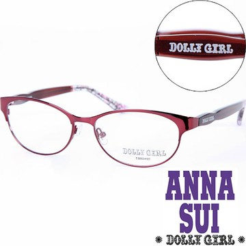 ANNA SUI 日本安娜蘇Dolly Girl系列繽紛碎花玫瑰紅款潮流金屬造型鏡框【DG150-201】
