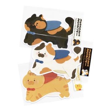 模切明信片 - 簽名跳躍 |卡片、明信片、貓、寵物、貓收藏