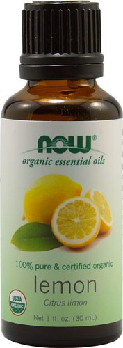 NOW Foods Organic Essential Oils Lemon 1 fl oz