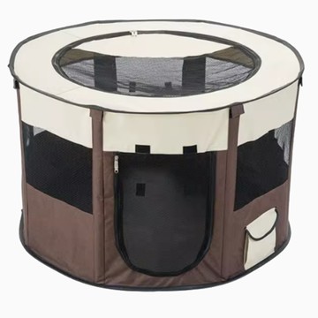 圓柱 寵物帳篷  1個  咖啡色  L(90 x 90 x 55cm)