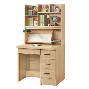 文創集 羅西納 時尚3尺四抽書桌組合(二色可選)-90x57x165cm免組