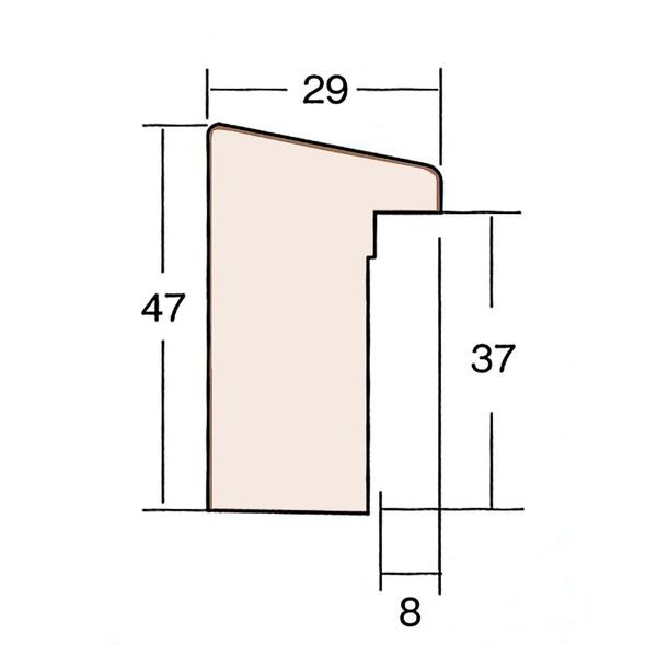 仮縁油絵額〕高級仮縁・キャンバス額 木製仮縁F15（652×530mm） チーク