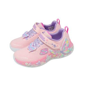 Skechers 休閒鞋 S Lights-Butterfly Bliss 中大童 粉紫 燈鞋 303065LLPMT