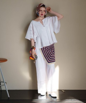 【熱門預購】特色日光下的花巷編織多功能裝飾圍裙(2色)NSRP5207