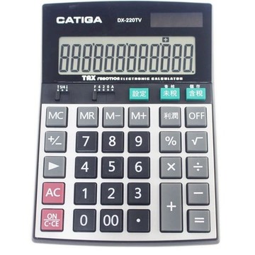 CATIGA 計算機 DX-220TV 中文稅率商用計算機 /一台入(促250) 12位數中型計算機 -信力【APP滿額下單10%點數(單一帳號最高5000點)】1/31止