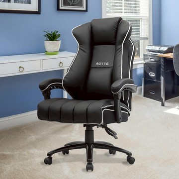 【AOTTO】職人品味寬大透氣皮革老闆椅 辦公椅(KOC-502)