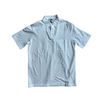 愛馬仕HERMES 白色純棉口袋POLO衫(#M)