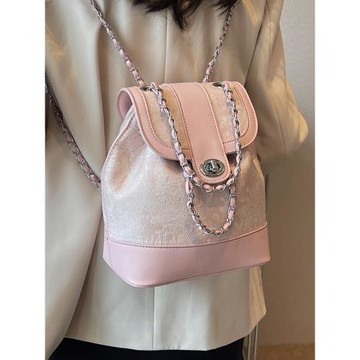 網紅背包女士雙肩包女2025新款時尚小眾設計鏈條包休閑旅行手提包
