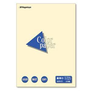 (業務用200セット) Nagatoya カラーペーパー コピー用紙 〔B5 最厚口 25枚〕 両面印刷対応 レモン