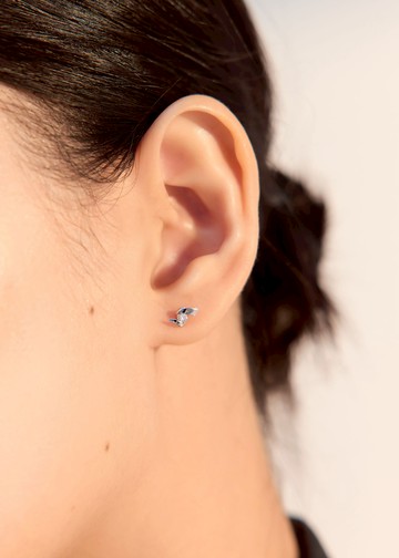 風格小鑽・純銀耳環