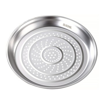 SHCJ 生活采家 316不鏽鋼炒鍋專用密孔蒸盤 適用多種鍋具 蒸煮安全健康  32cm  1個