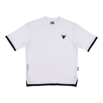 NBA 微落肩 假兩件 短袖上衣 公牛隊