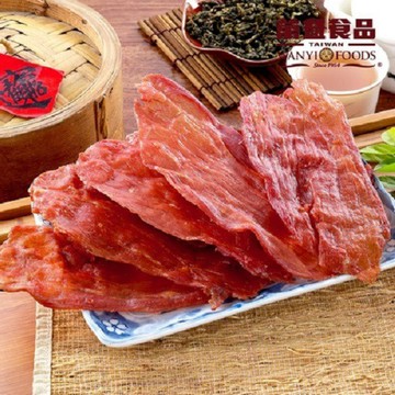 萬益食品【薄片肉乾-100g】[原味/蒜味]
