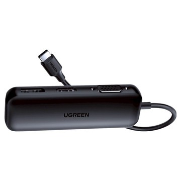UGREEN 綠聯 USB-C/Type-C轉4K HDMI + DP/DisplayPort + VGA 轉換器  CM260  1個