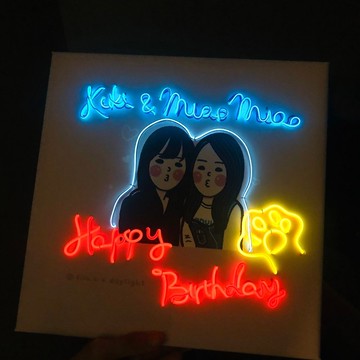 會發光的無框畫| 底圖及發光燈線客製化|情侶/夫婦