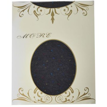 MORE 日本製品牌繽紛彩色波點花紋褲襪(黑色/M-L)