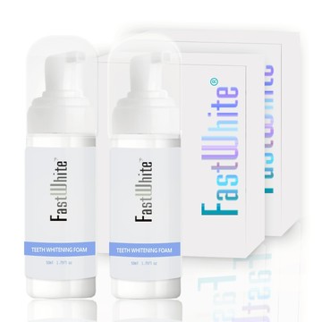 牙齒清潔亮白慕斯 牙刷清潔亮白 新雙效細緻泡沫深入齒縫邊緣2入超值組【FastWhite齒速白】