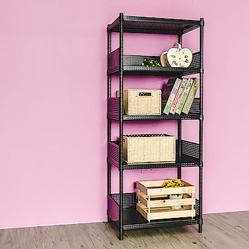 dayneeds 沖孔 60x45x180cm五層收納架_烤漆黑(含圍籬四組) 層架/置物架/儲藏架