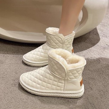 冬季防水一腳蹬保暖加絨雪地靴