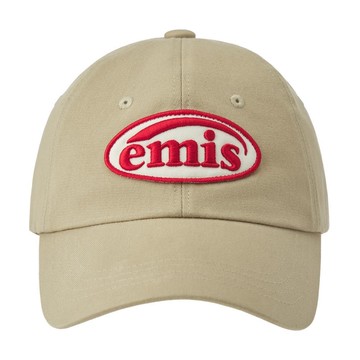 韓國 emis FOOT PRINT WAPPEN BALL CAP 韓製 電繡章小腳印棒球帽 米色BEIGE