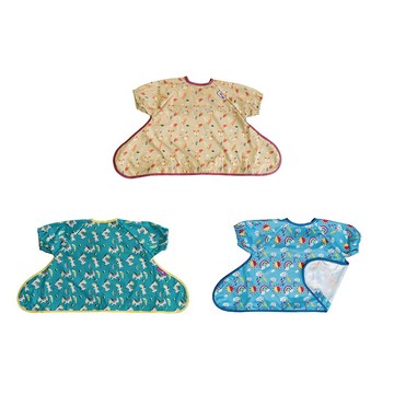 英國 tidy tot 圍兜防髒吸盤圍兜短袖可愛斑馬/晴空藍/森林狐狸悅兒園婦幼生活館