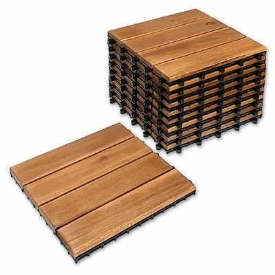 ウッドデッキ セット キット DIY 天然木 7点セット 0.75坪 ライトブラウン フェンス付き （本格デッキ） デッキテラス ベランダ ガーデン 庭  通販 LINEポイント最大0.5%GET LINEショッピング