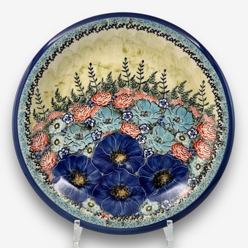 波蘭手繪手工陶-圓盤 大盤 26cm 野花之歌系列