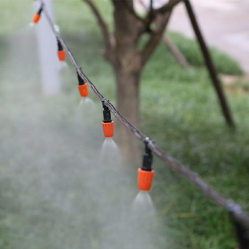 萬能接頭連接噴霧自動套裝霧化降溫除塵園藝澆水噴霧灌溉噴水設備園藝庭院澆花器串聯安裝已組裝送接頭自動噴水灌溉設備