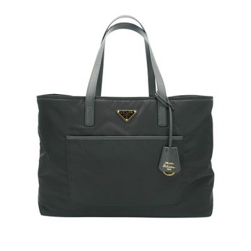 Prada 普拉達 Re-Edition 1978 再生尼龍金三角logo大號托特包(1BG527-黑)