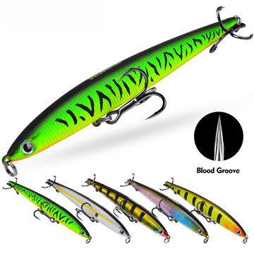 【TTFF】路亞餌塑膠硬餌13.2cm/ 25.4g沉水鉛筆血槽鉤仿生假餌魚餌漁具批發