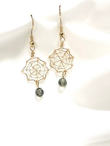 絲絲入扣水鑽耳環