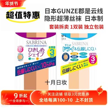 特價！日本制郡是GUNZE SABRINA薄透隱形絲襪 原3雙裝拆單雙SP807