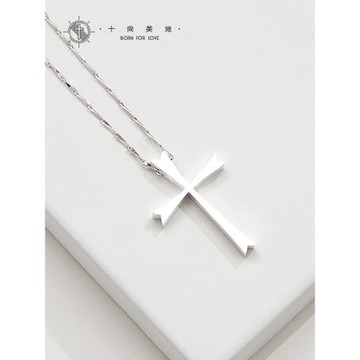 十尚美地盼望 925銀十字架女生項鏈簡約母親節禮物吊墜首飾品禮物