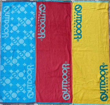 純棉外貿潮牌運動毛巾擦汗巾色織兩面毛圈柔軟吸水32x90cm特價