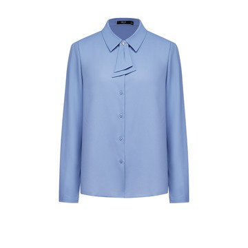襯衫領休閒上衣/天藍色 | 5124103174