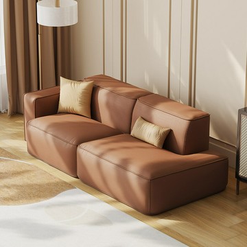 【含稅/免運】 意式極簡豆腐塊沙發客廳現代簡約科技布奶油風小戶型直排布藝沙發