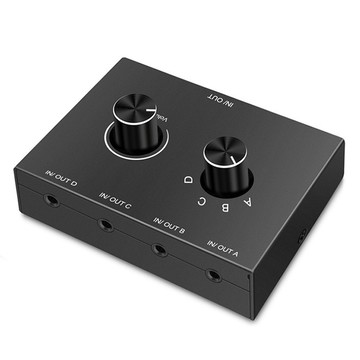 易控王 4進1出/1進4出 雙向音訊切換器 3.5mm 4x1/1x4(40-061)