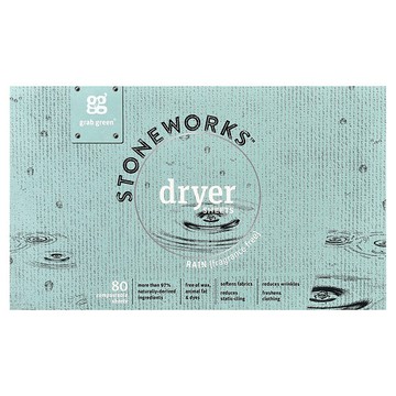 Grab Green, Stoneworks，Dryer Sheets Rain，80 張可降解烘乾紙