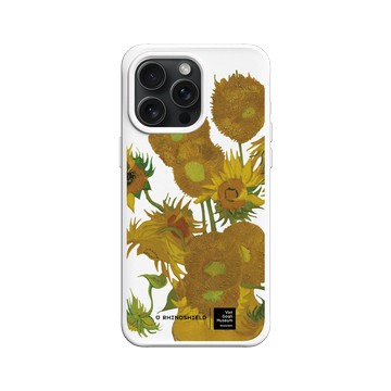 iPhone 15 Pro Max SolidX 白 - Van Gogh Museum - 向日葵-透明