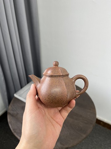 送禮紫砂壺茶壺小菱花 现货实拍 原矿紫泥特高温窑变 老味十足 气