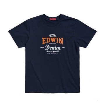EDWIN｜男裝｜龜裂字圓領短袖T恤